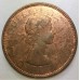 NEW ZEALAND 1964 . ONE 1 PENNY . VARIETY . MISSING MOST OF THE LEGEND